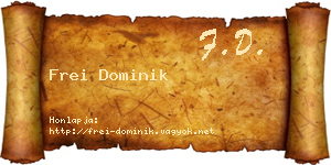 Frei Dominik névjegykártya