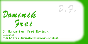 dominik frei business card